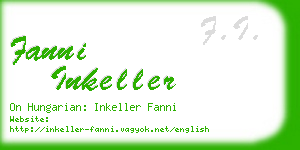 fanni inkeller business card